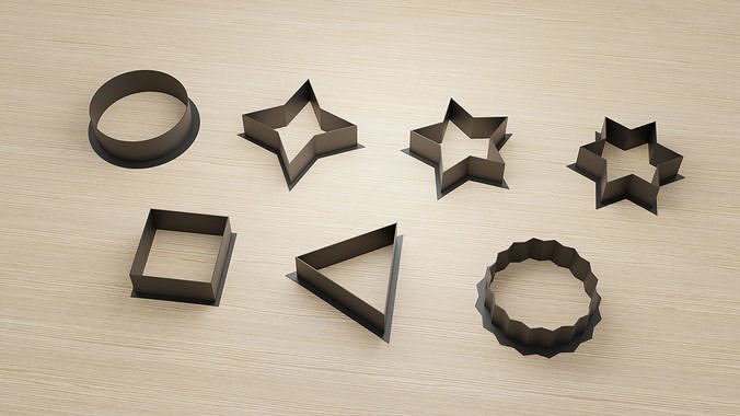 Basic Shapes Cookie Cutters Collection 3D print 3D print model