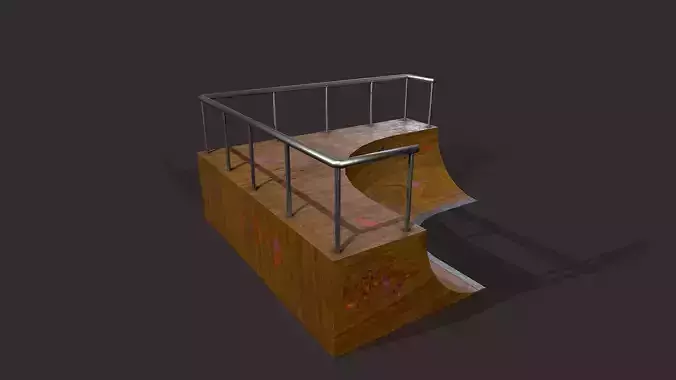 Skate ramp4 Low-poly 3D model