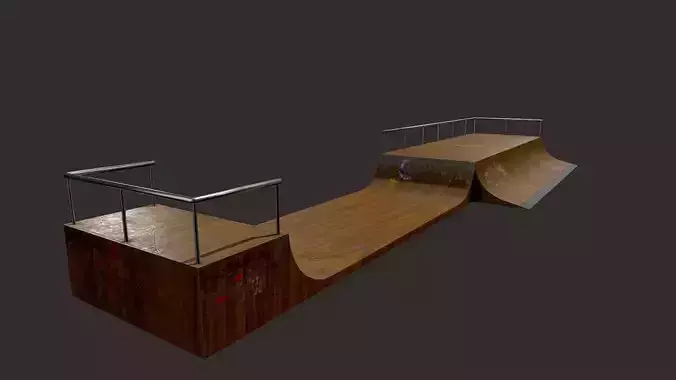 Skate ramp5 Low-poly 3D model