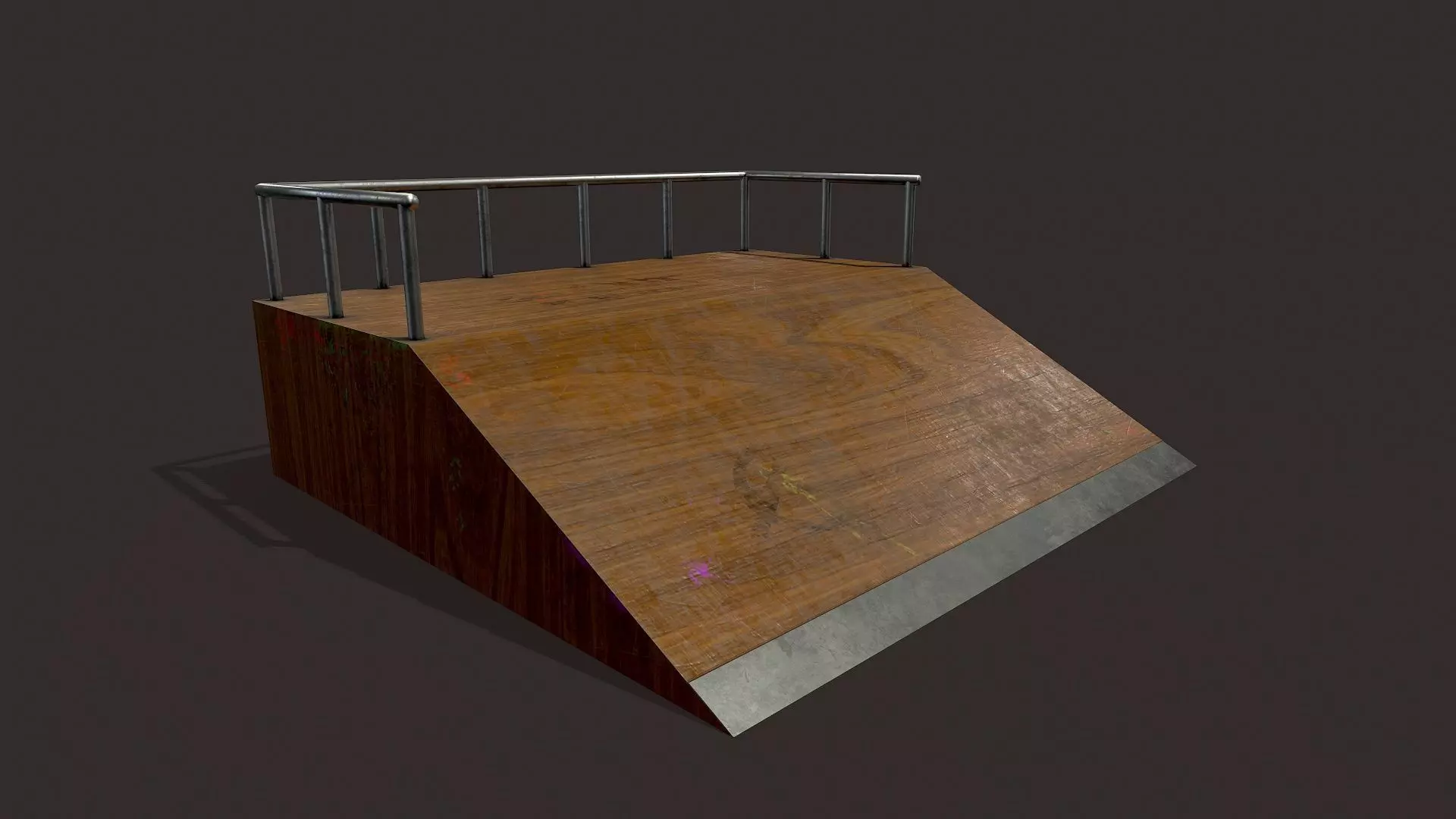 Skate ramp7 Low-poly 3D model_0