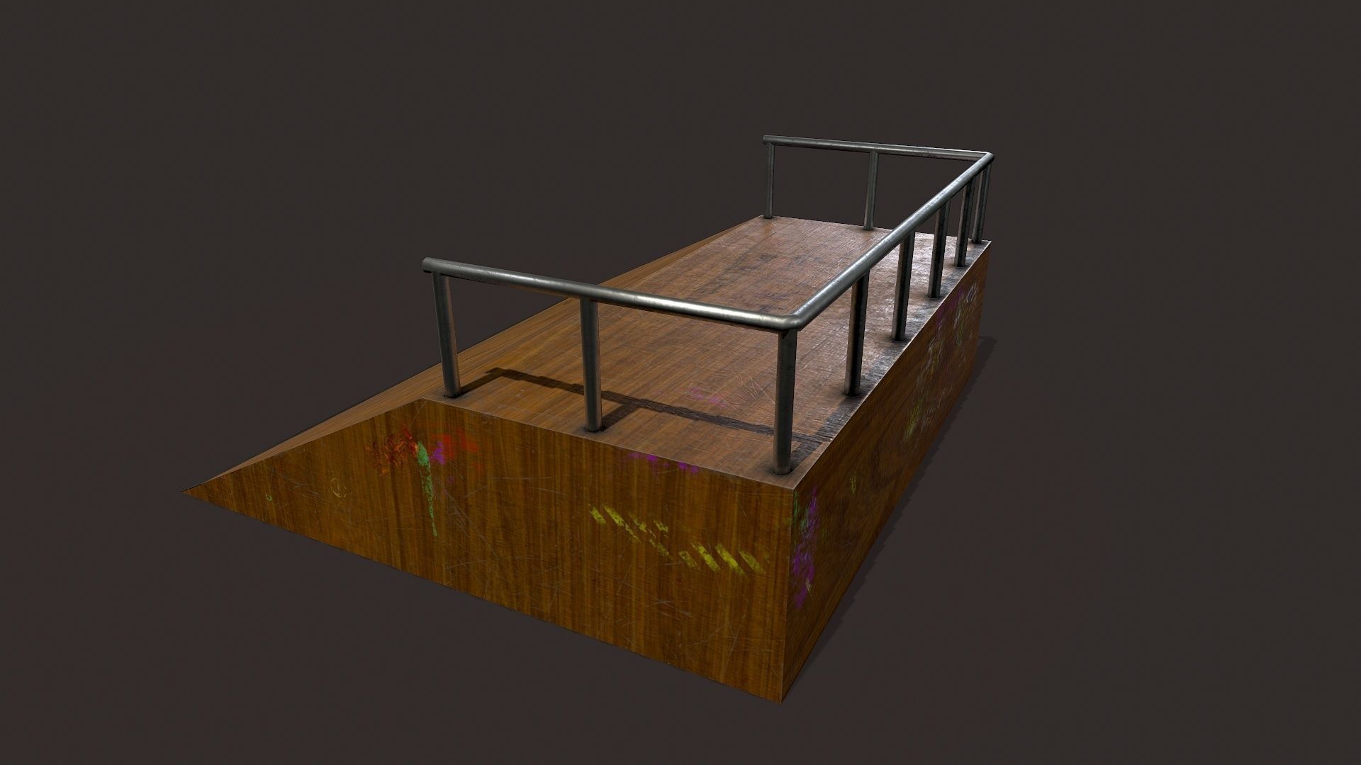 Skate ramp7 Low-poly 3D model_2