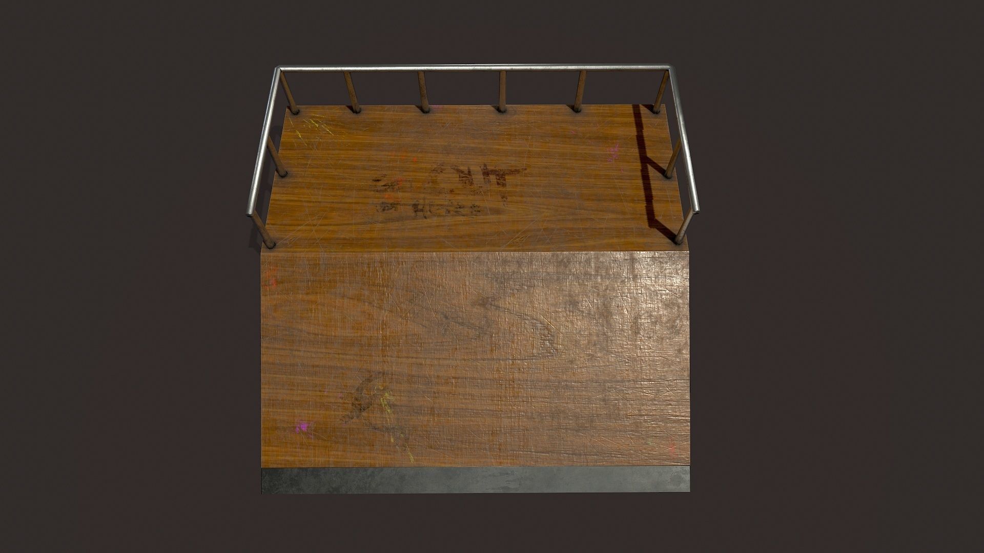 Skate ramp7 Low-poly 3D model_4