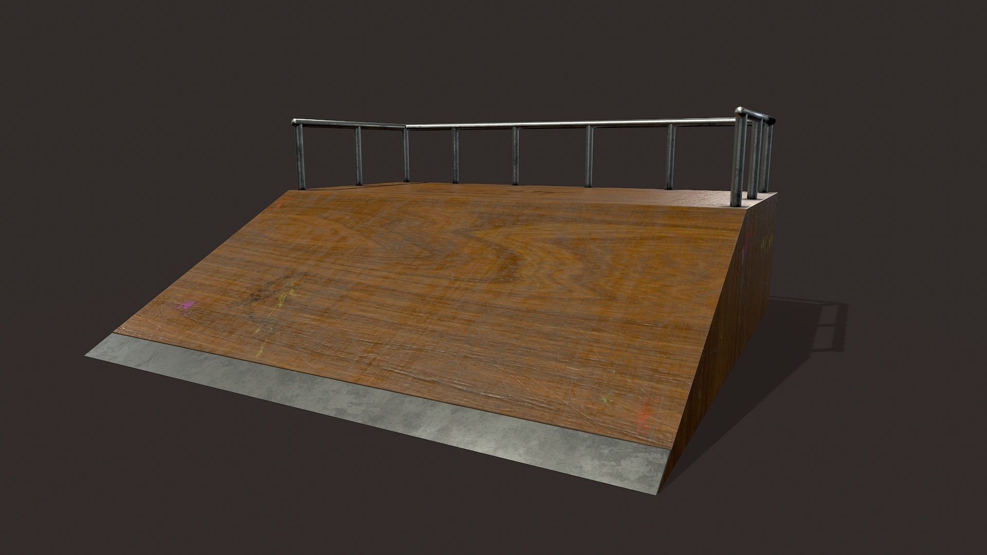 Skate ramp7 Low-poly 3D model_1