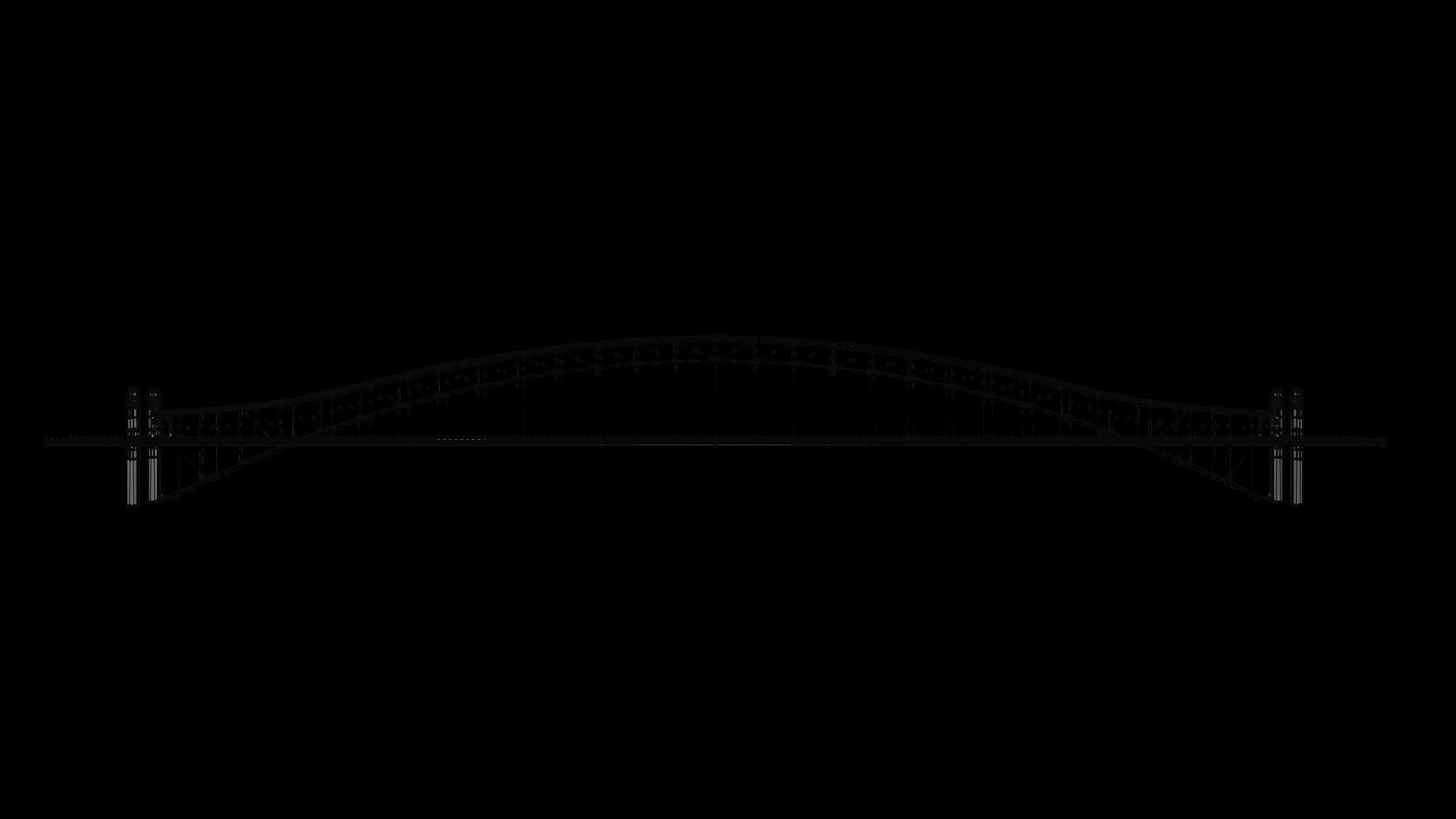 Steel Through Arch Bridge 3D model_11