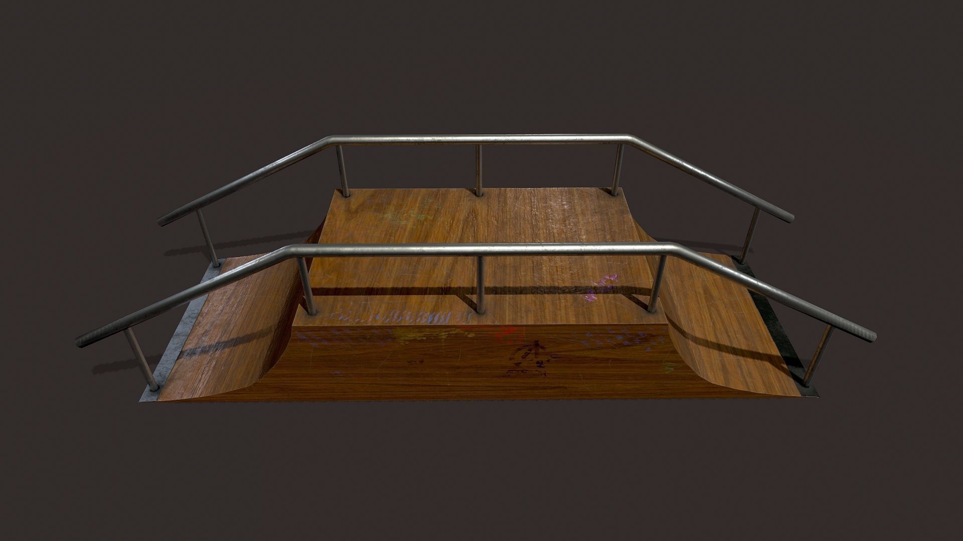 Skate ramp8 Low-poly 3D model_2