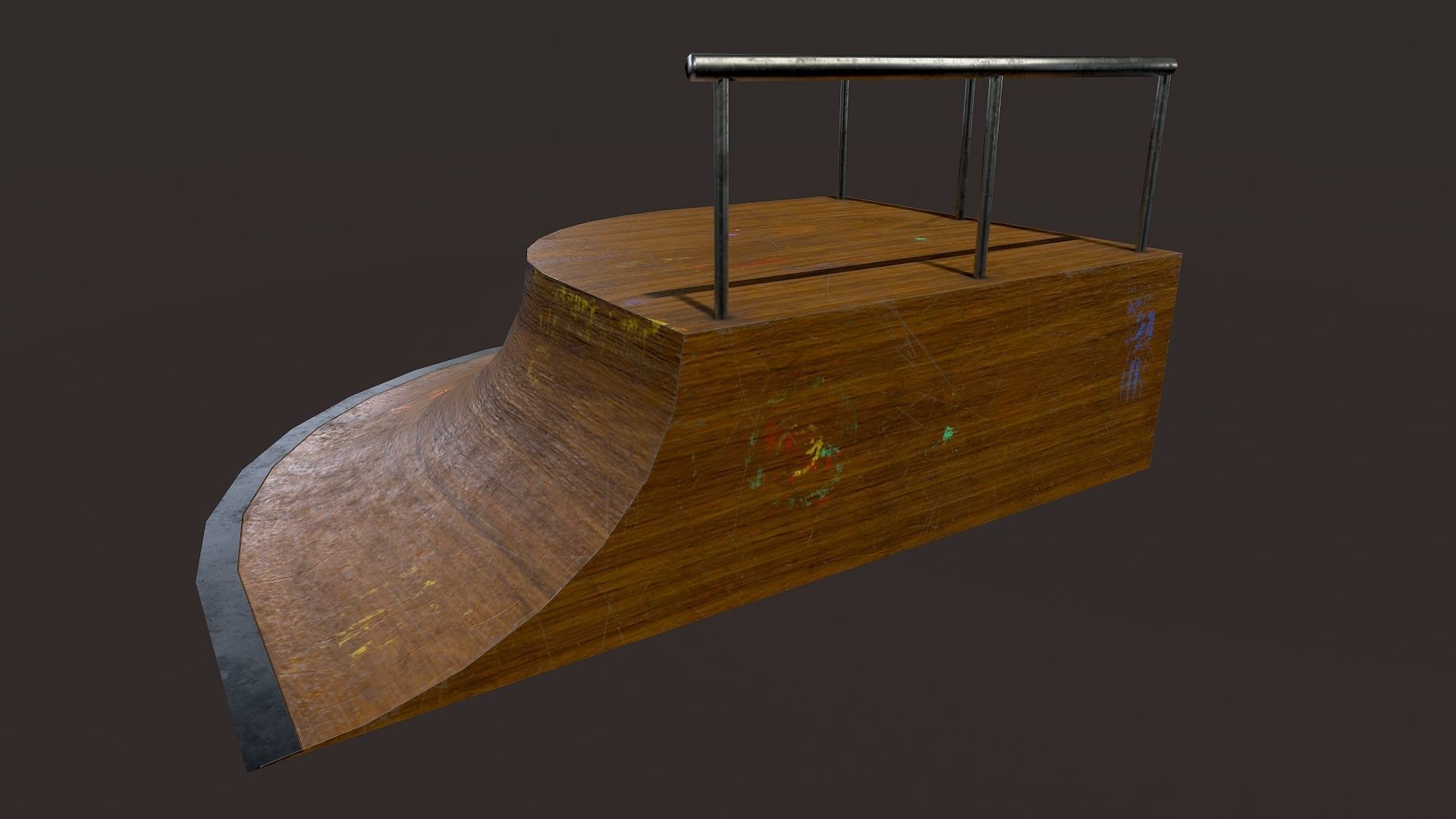Skate ramp9 Low-poly 3D model_2