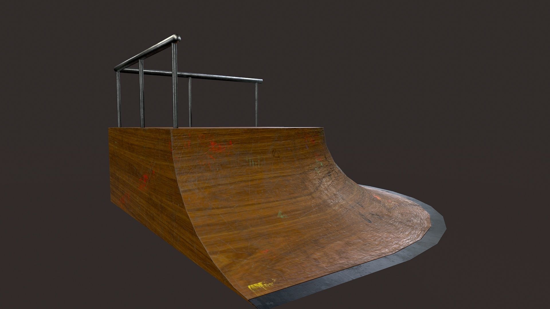 Skate ramp9 Low-poly 3D model_4