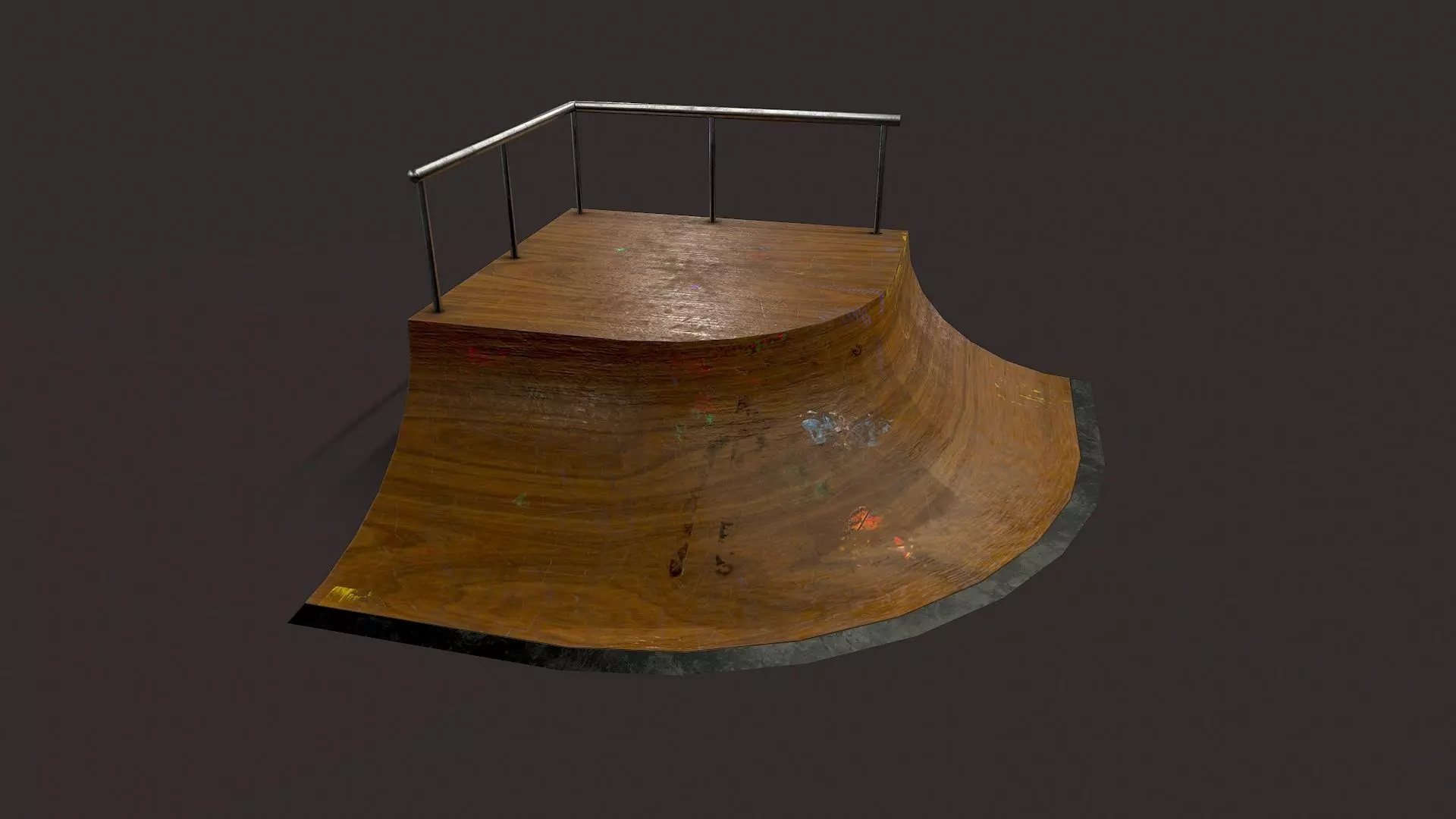 Skate ramp9 Low-poly 3D model_0