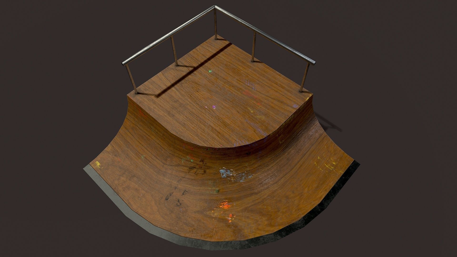 Skate ramp9 Low-poly 3D model_3