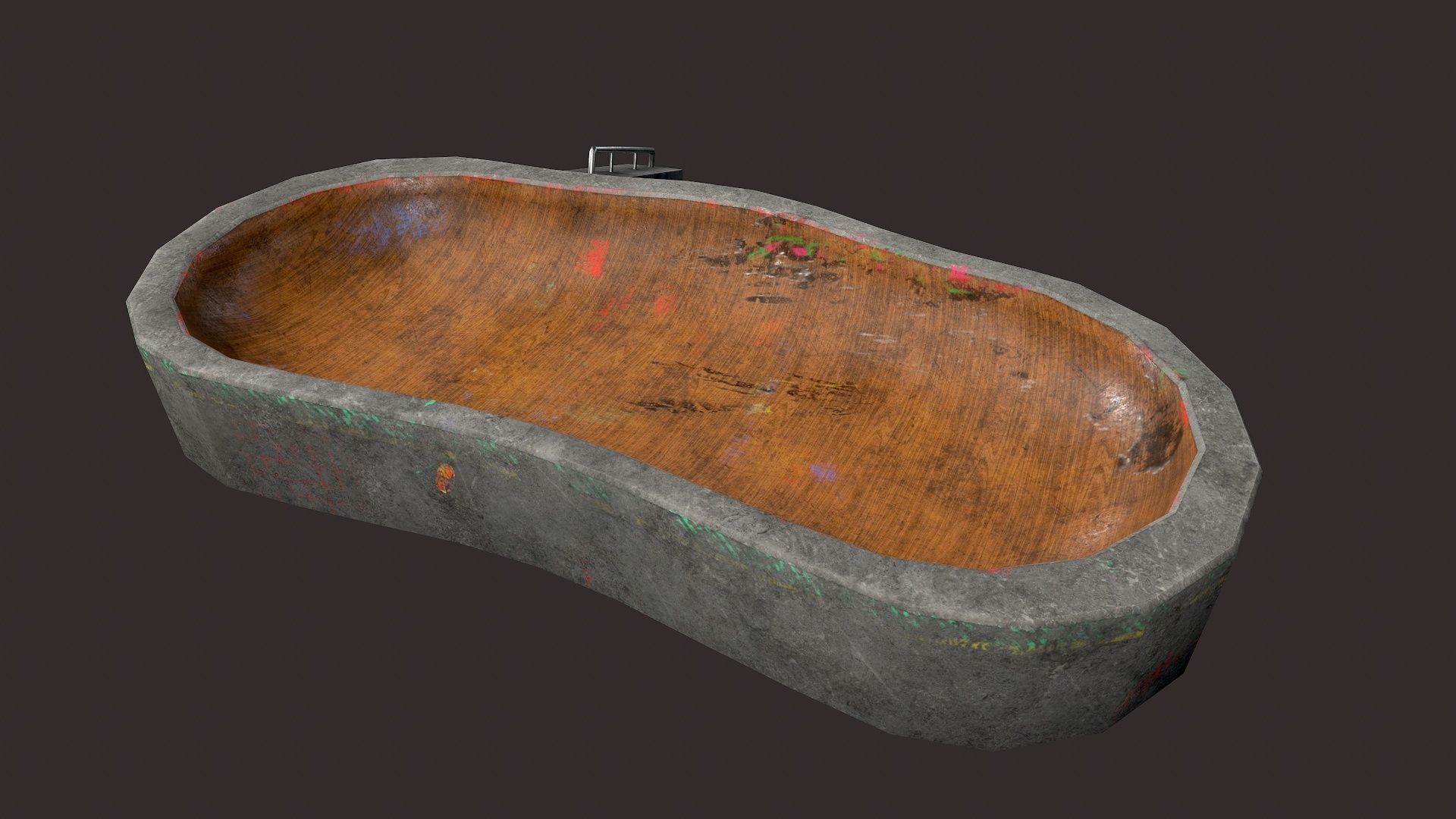 Skate ramp10 Low-poly 3D model_2