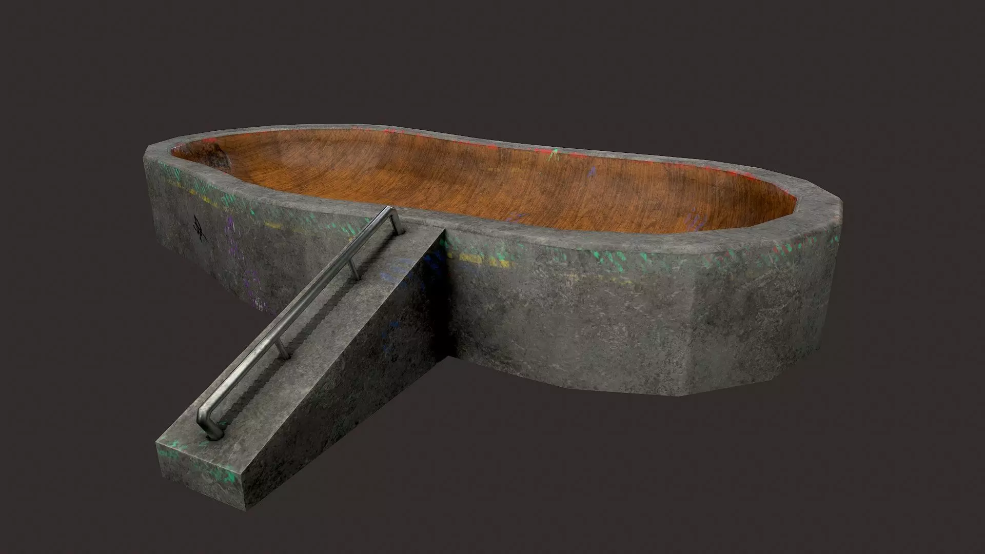 Skate ramp10 Low-poly 3D model_0