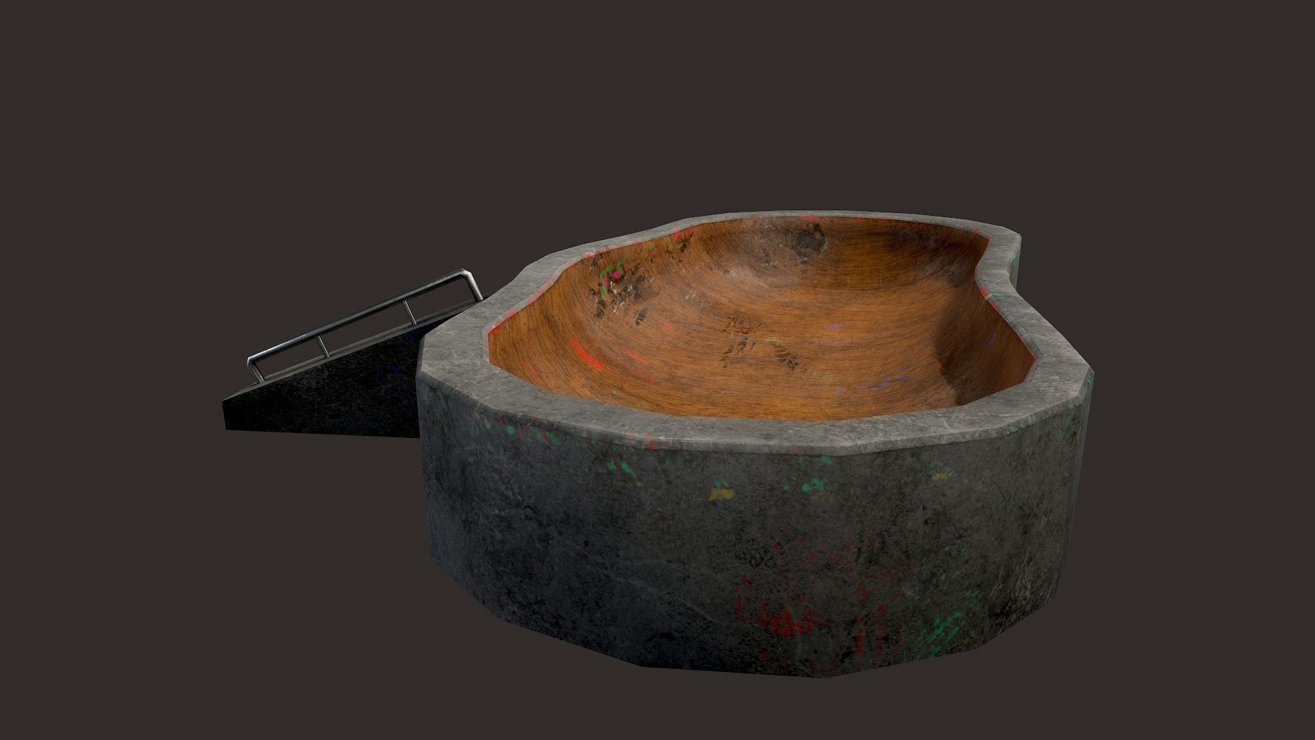 Skate ramp10 Low-poly 3D model_1