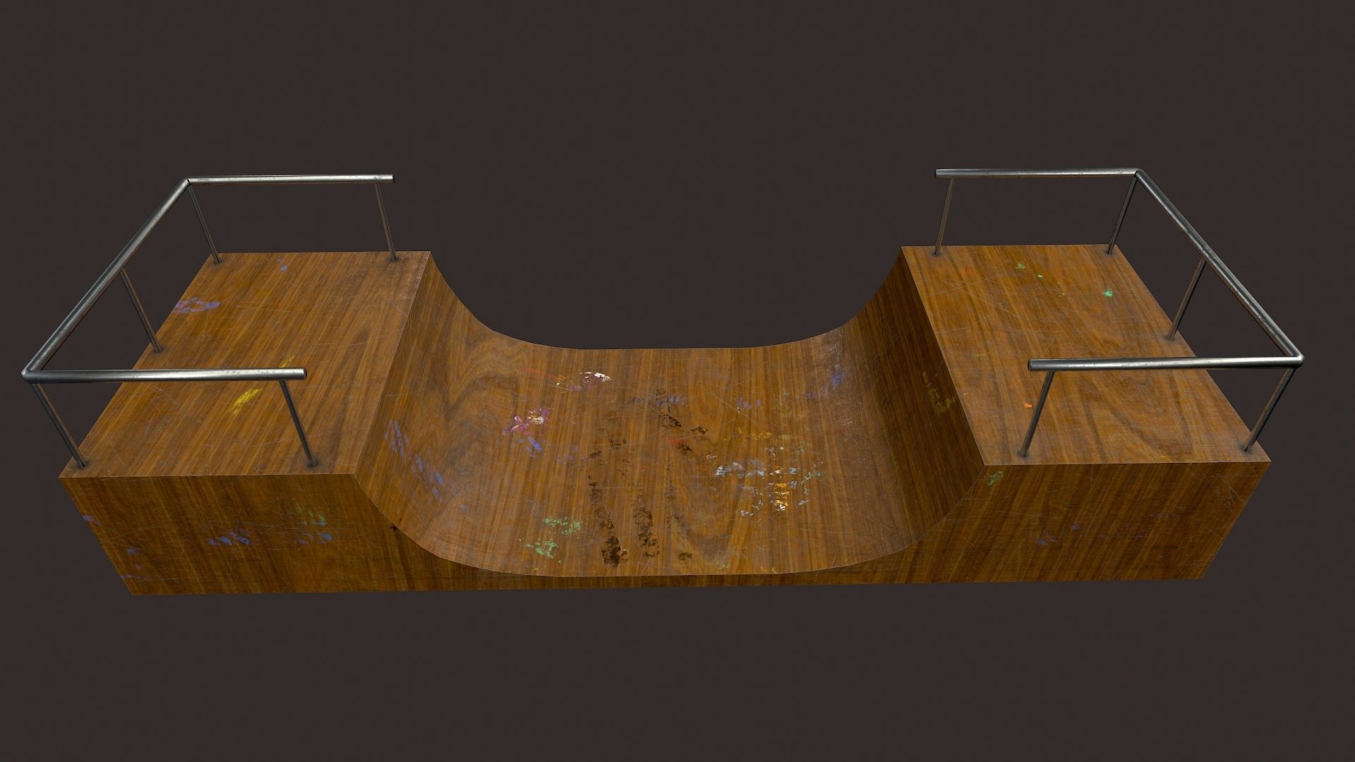 Skate ramp11 Low-poly 3D model_1