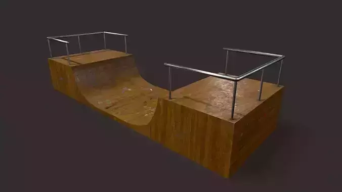 Skate ramp11 Low-poly 3D model