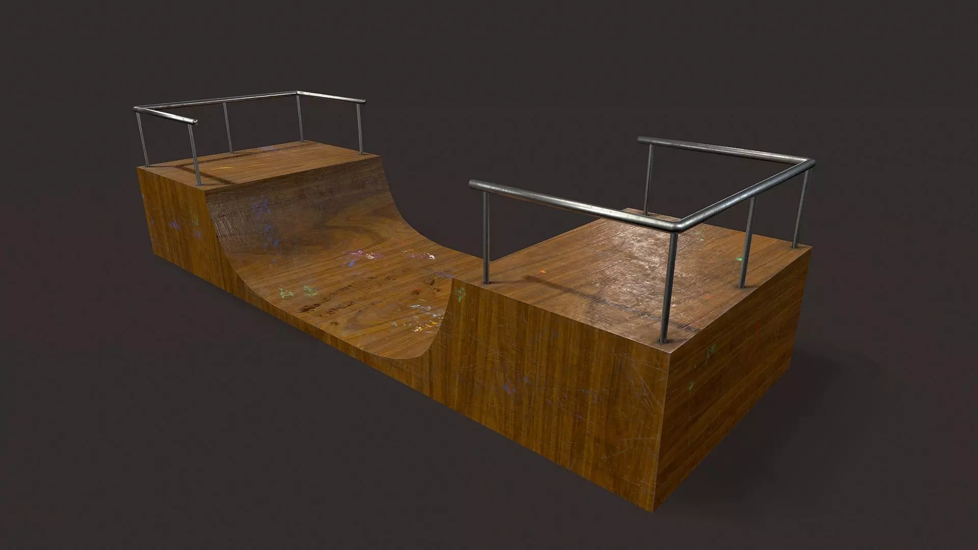 Skate ramp11 Low-poly 3D model_0