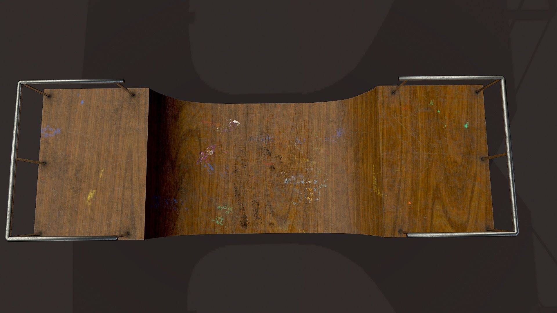 Skate ramp11 Low-poly 3D model_4