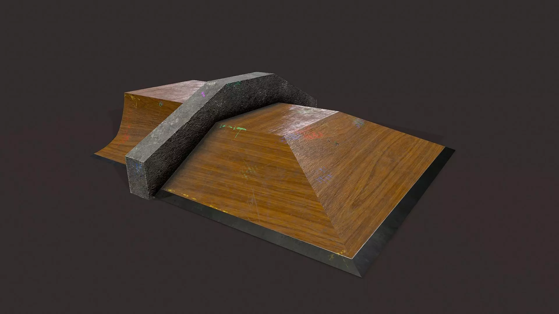Skate ramp12 Low-poly 3D model_0