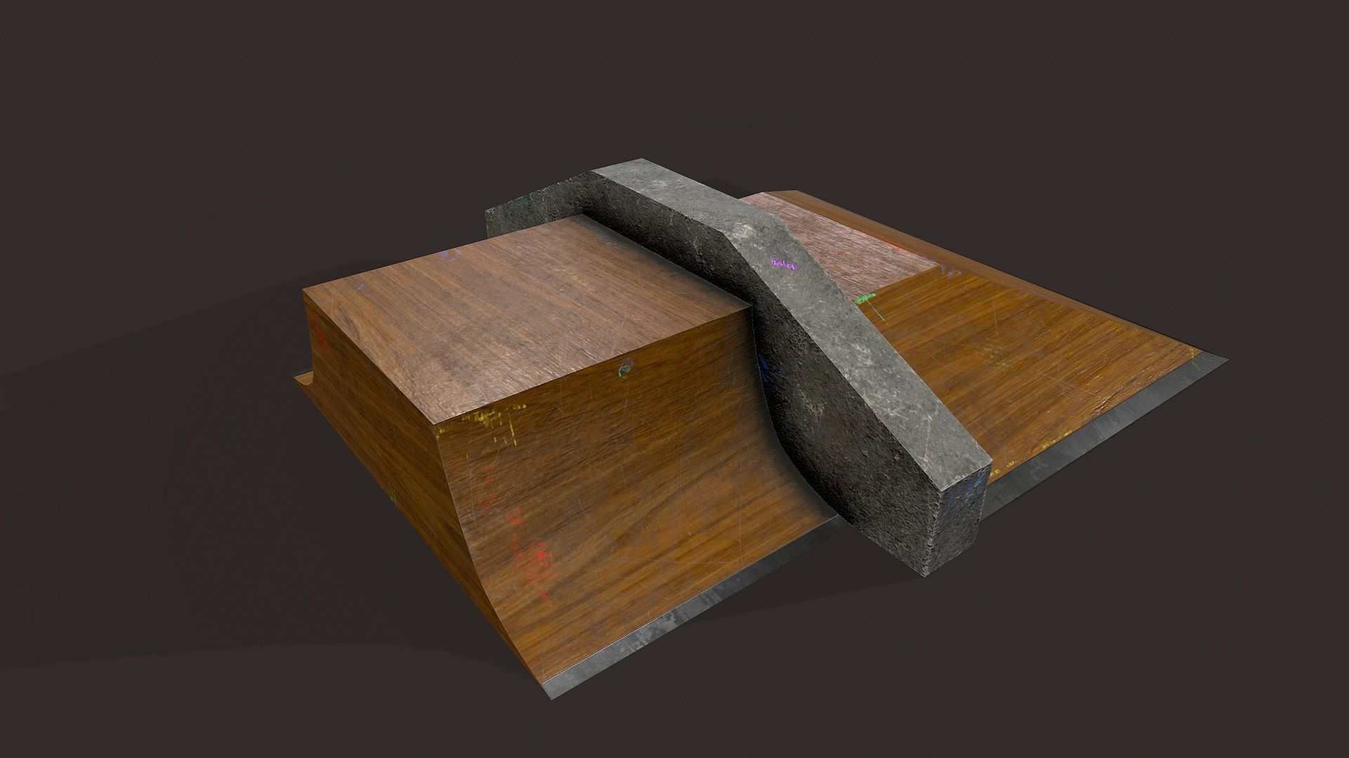 Skate ramp12 Low-poly 3D model_1