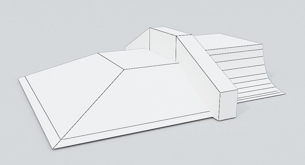 Skate ramp12 Low-poly 3D model_5