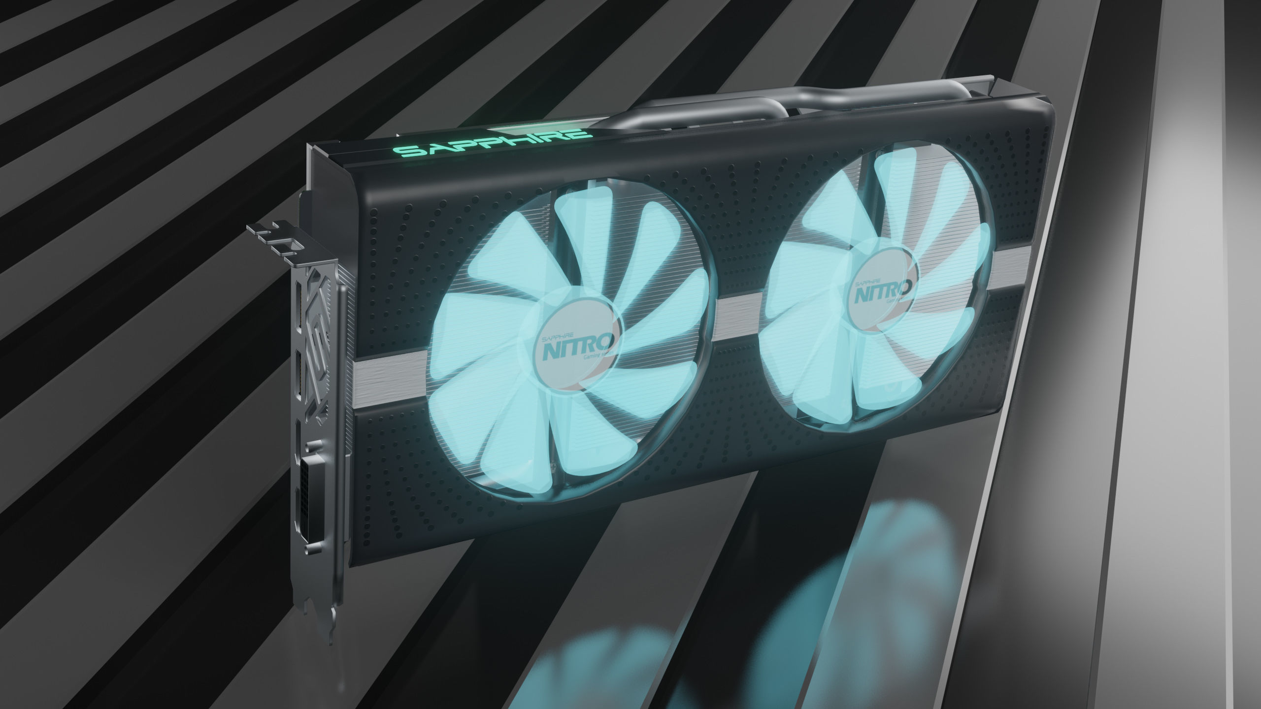 Sapphire RX580 Nitro 3D model_9