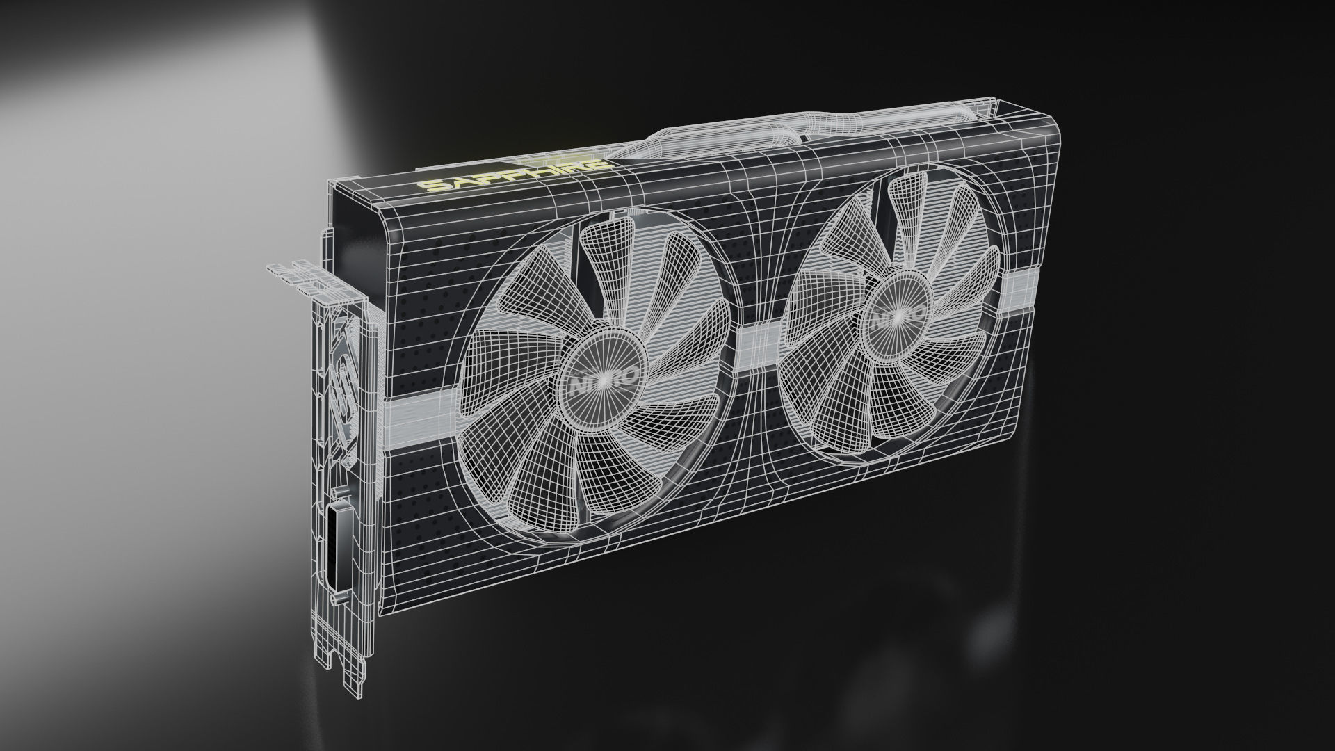 Sapphire RX580 Nitro 3D model_5