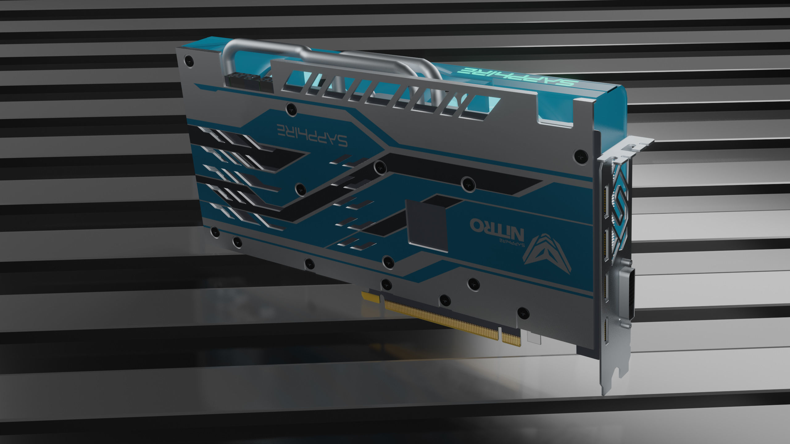 Sapphire RX580 Nitro 3D model_11