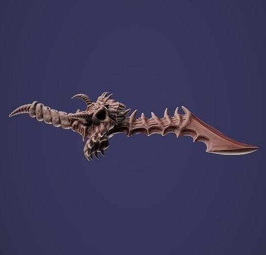 Demon Blade 3D printable prop  3D print model
