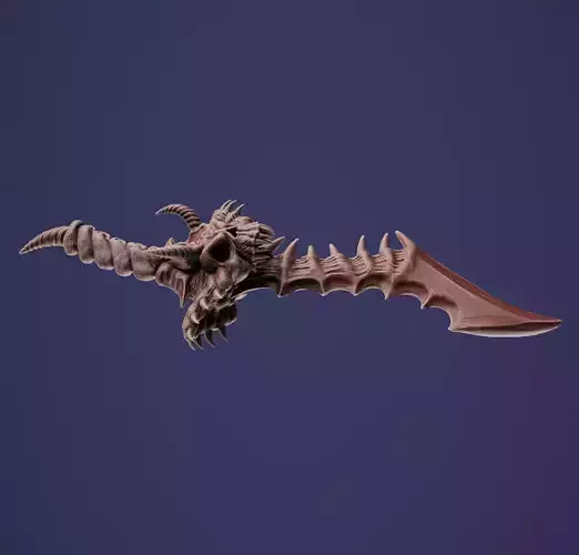 Demon Blade 3D printable prop  3D print model