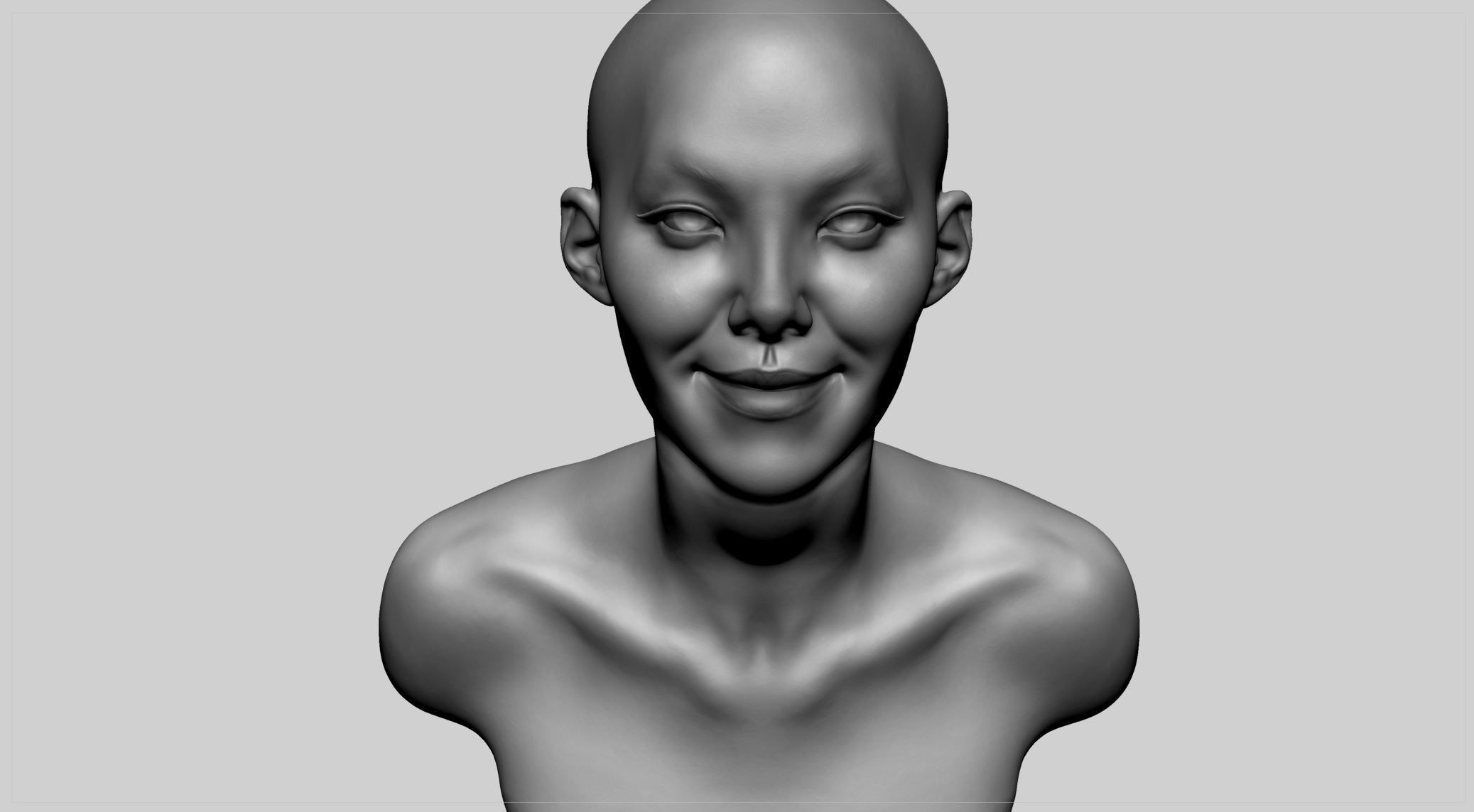 Female Head v10 3D model_4
