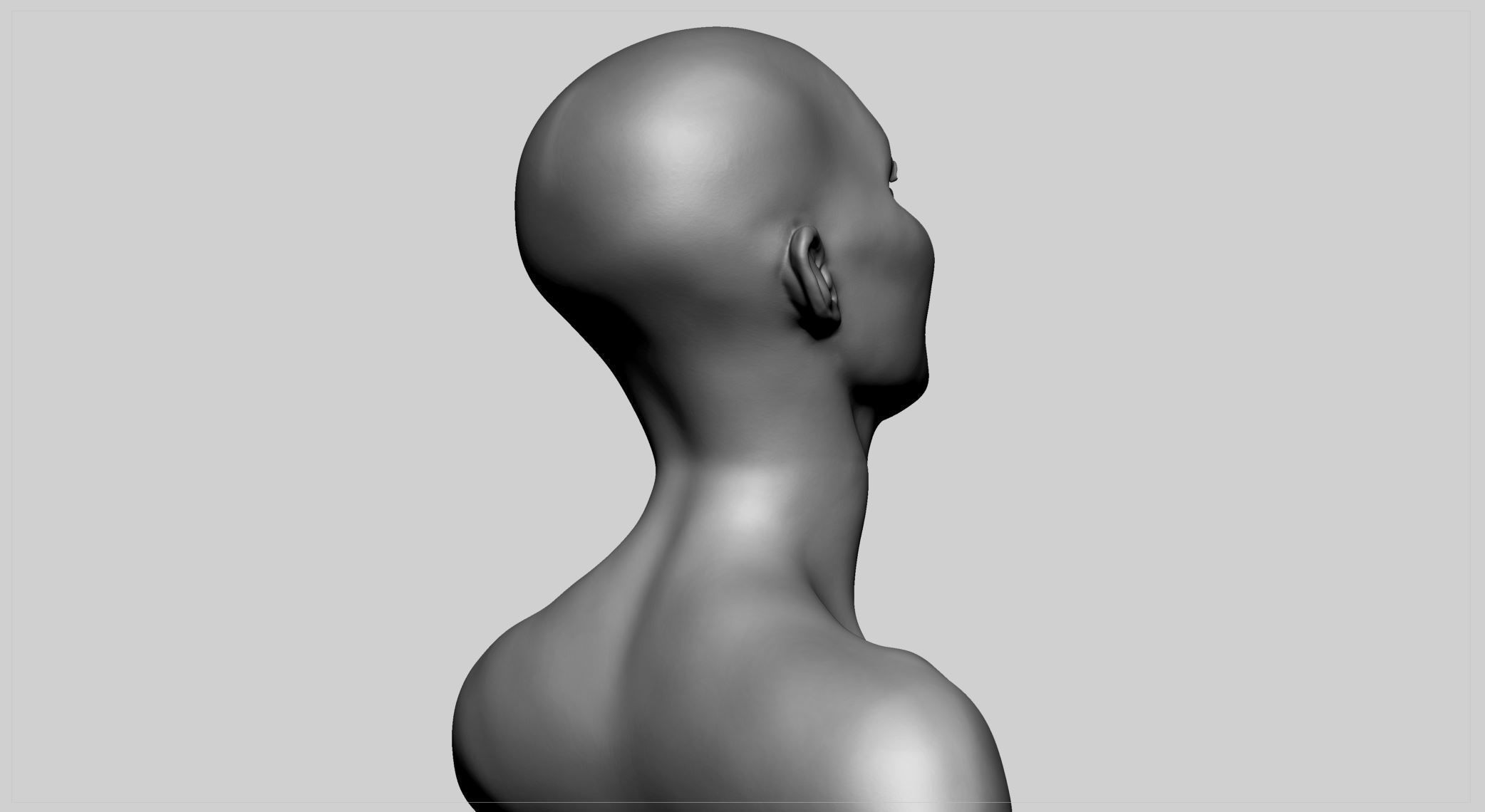 Female Head v10 3D model_5