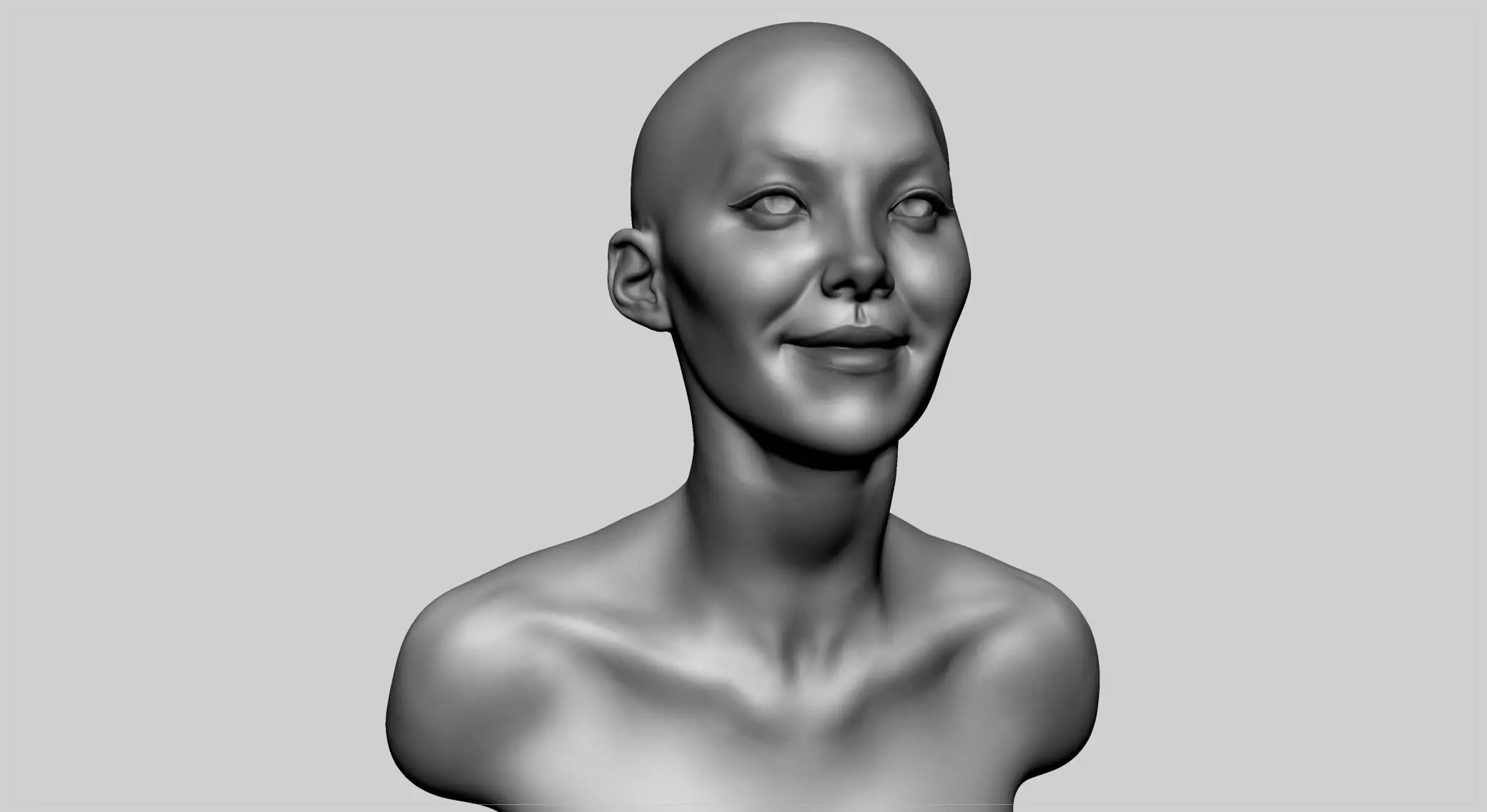 Female Head v10 3D model_0