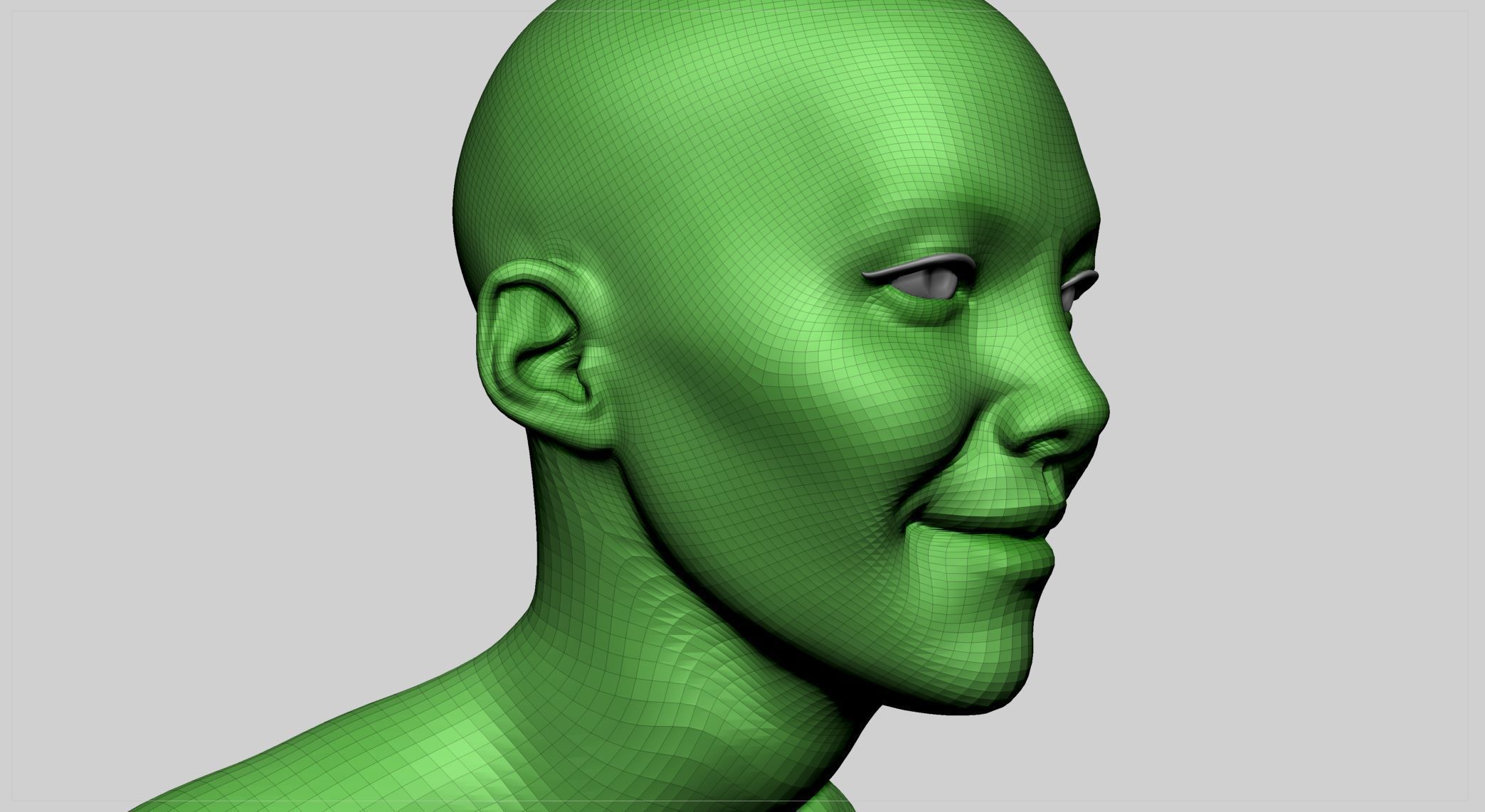 Female Head v10 3D model_8