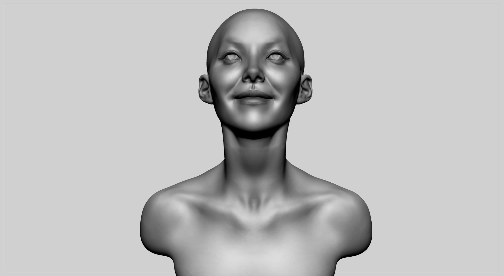 Female Head v10 3D model_3