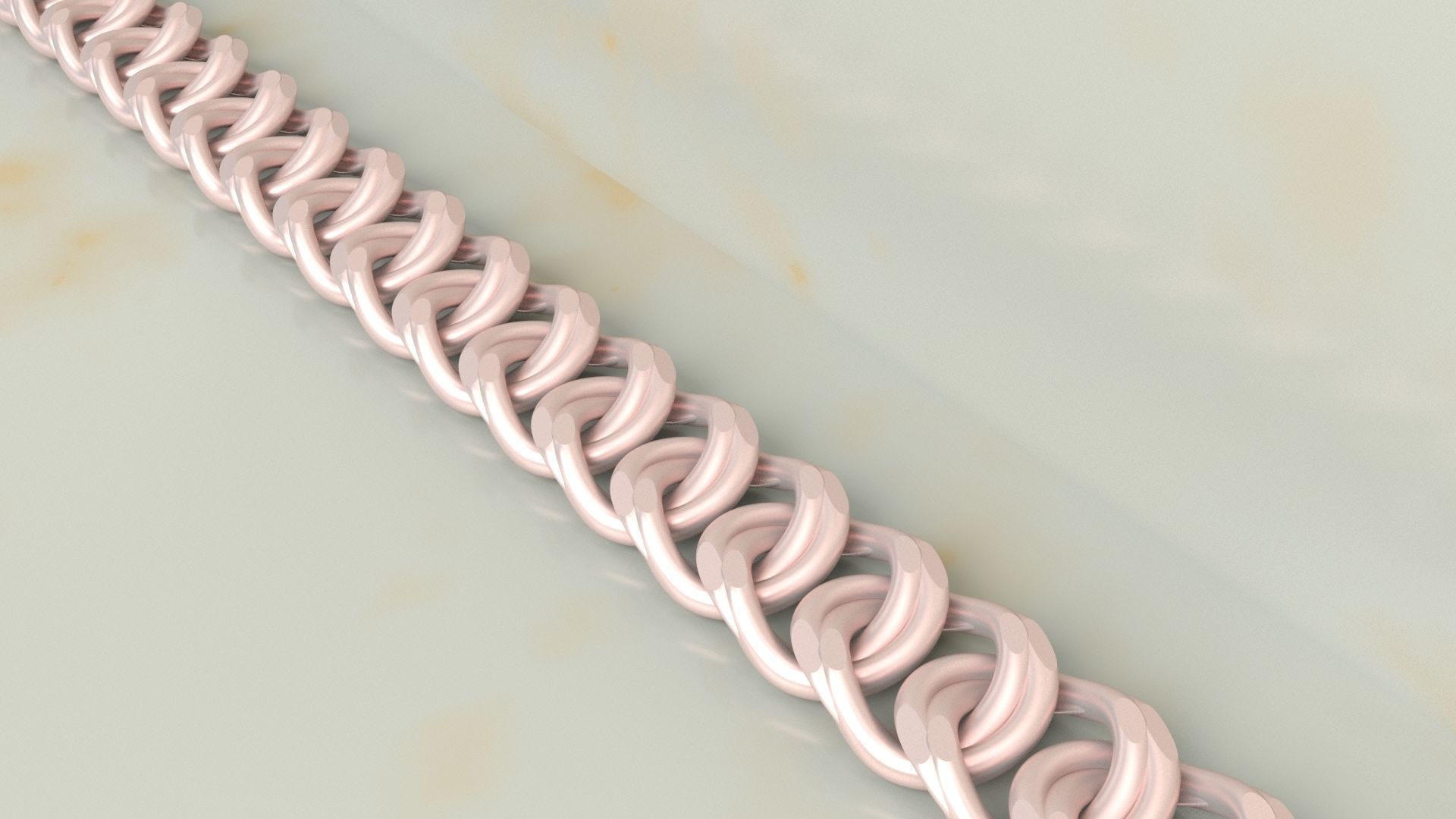 Miami Cuban Chain Necklace or Bracelet new model 3D print model_2