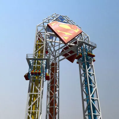 Tower of Power Theme Park Ride 3D model_0