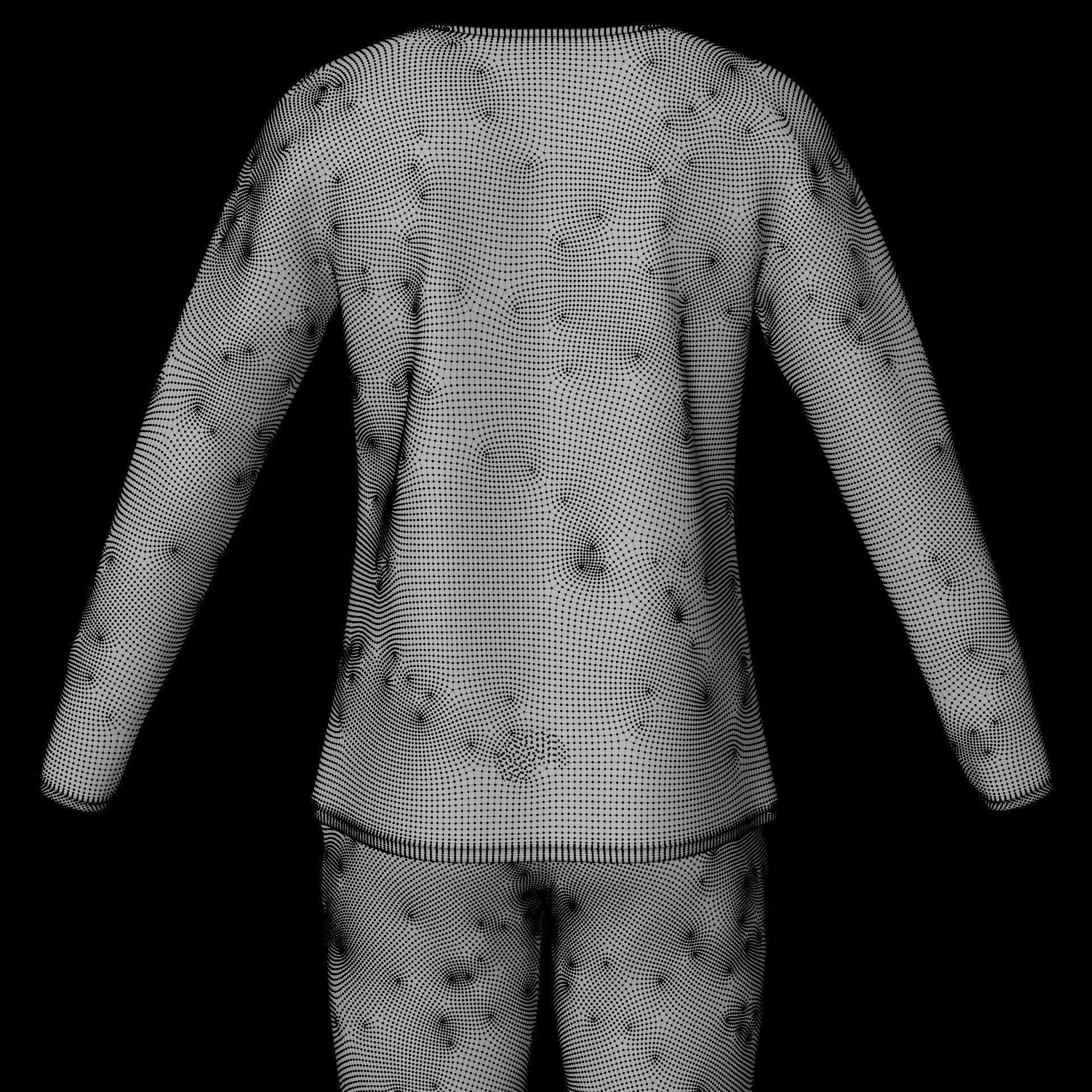 Male casual outfit -  Pyjamas 3D model_20