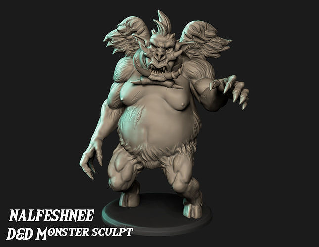 Nalfeshnee DnD monster miniature 3d print model 3D print model
