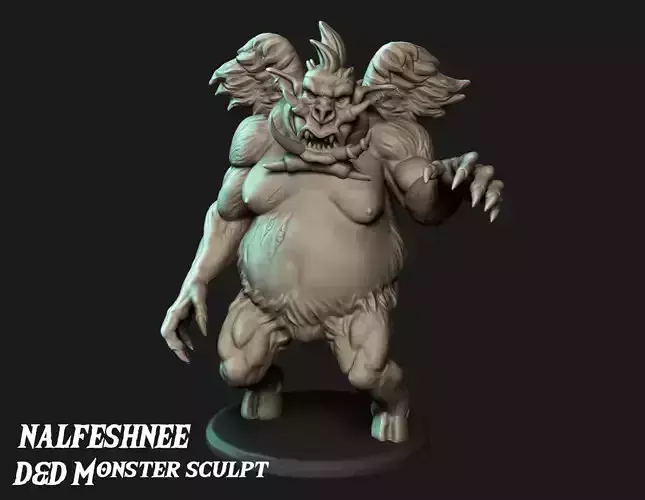 Nalfeshnee DnD monster miniature 3d print model 3D print model