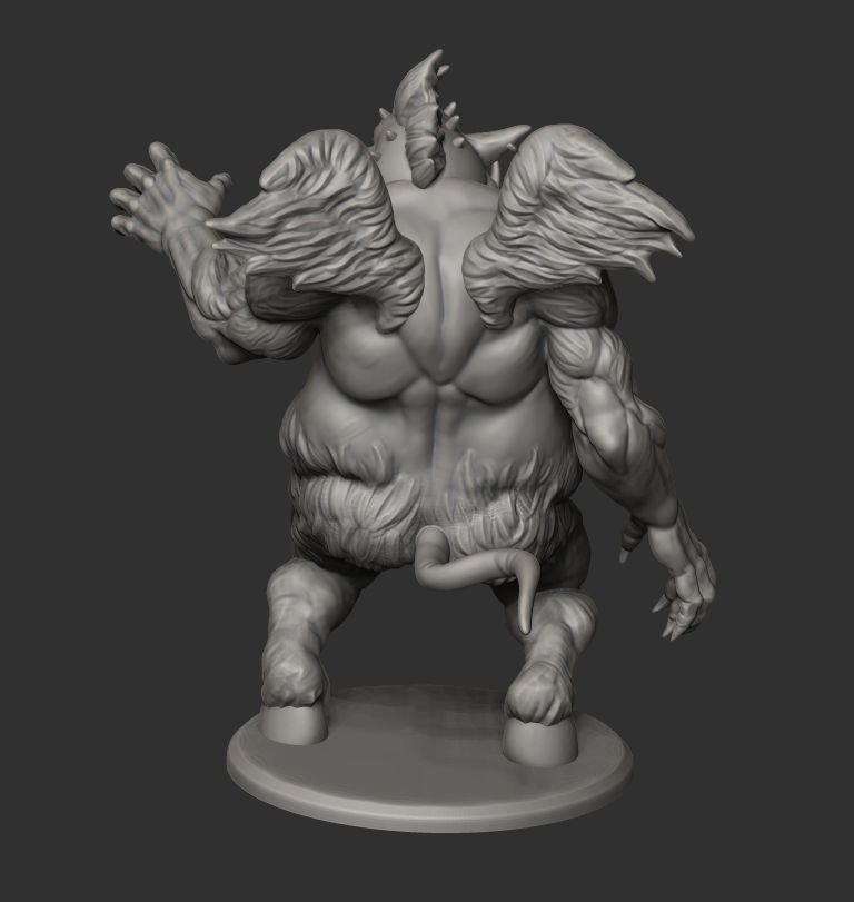Nalfeshnee DnD monster miniature 3d print model 3D print model_4