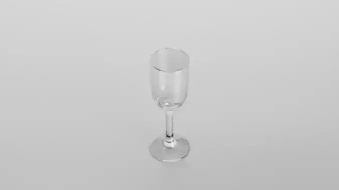 Cordial glass Low-poly 3D model