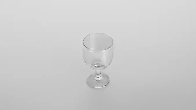 Goblet glass Low-poly 3D model