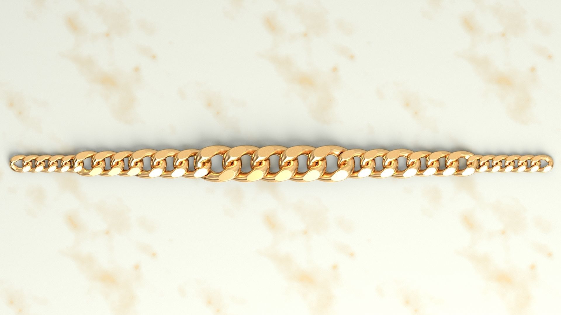 Miami Cuban Chain Necklace or Bracelet new model 3D print model_3