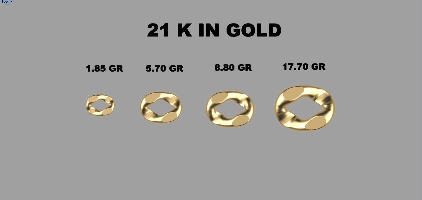 Miami Cuban Chain Necklace or Bracelet new model 3D print model_6