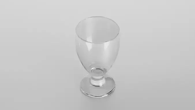 Goblet banquet glass Low-poly 3D model