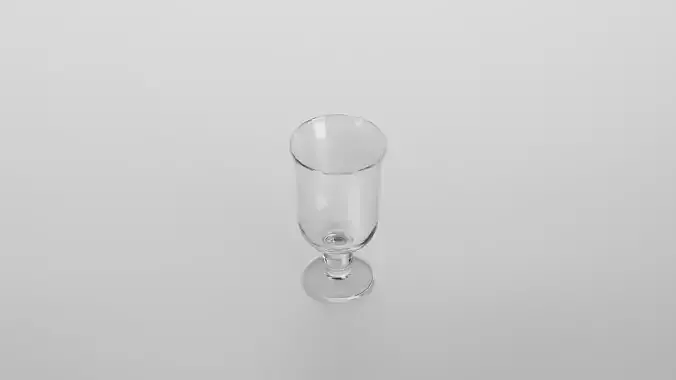 Irish coffee glass Low-poly 3D model
