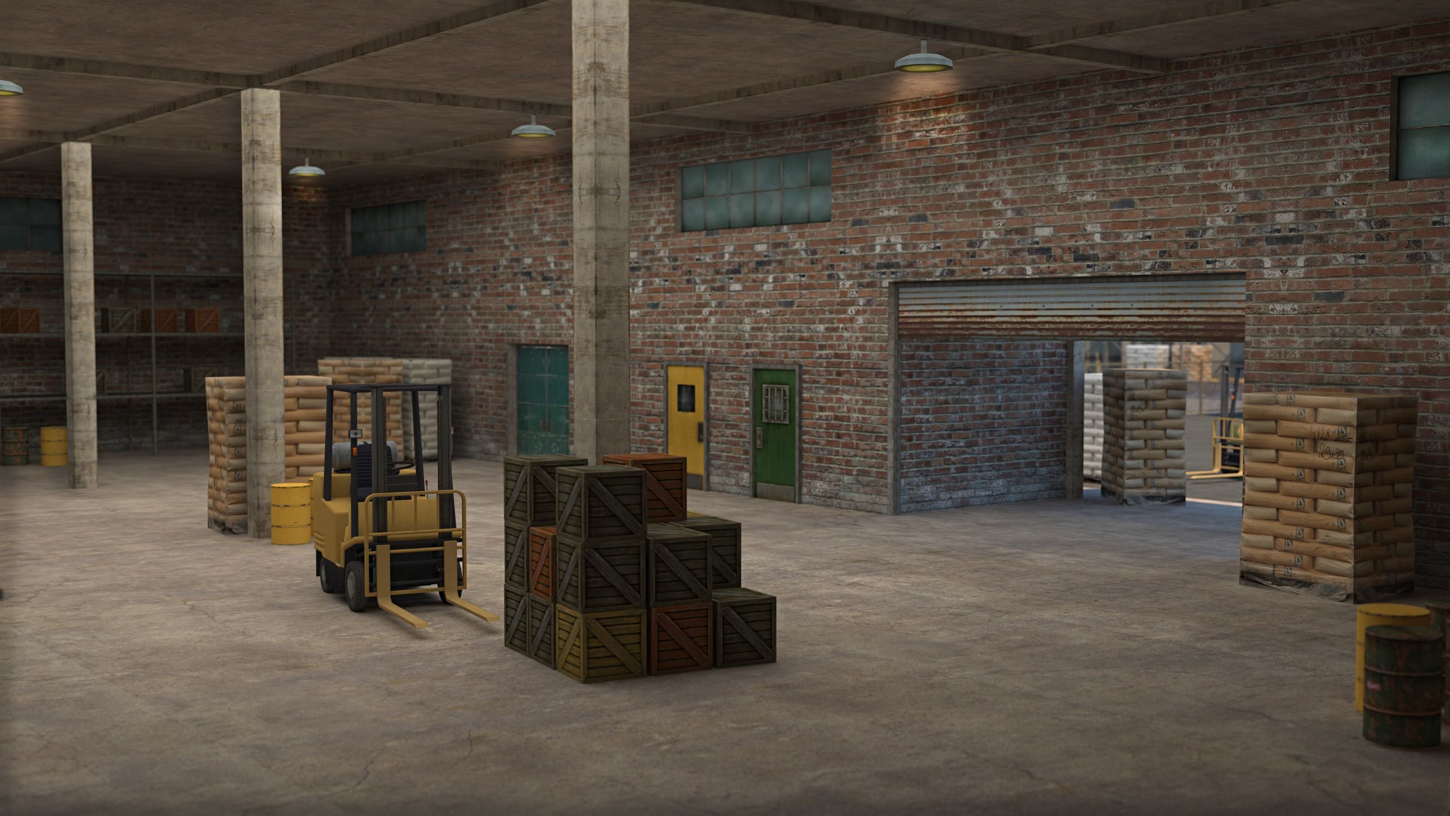 Factory Complex - Scene Low-poly 3D model_8