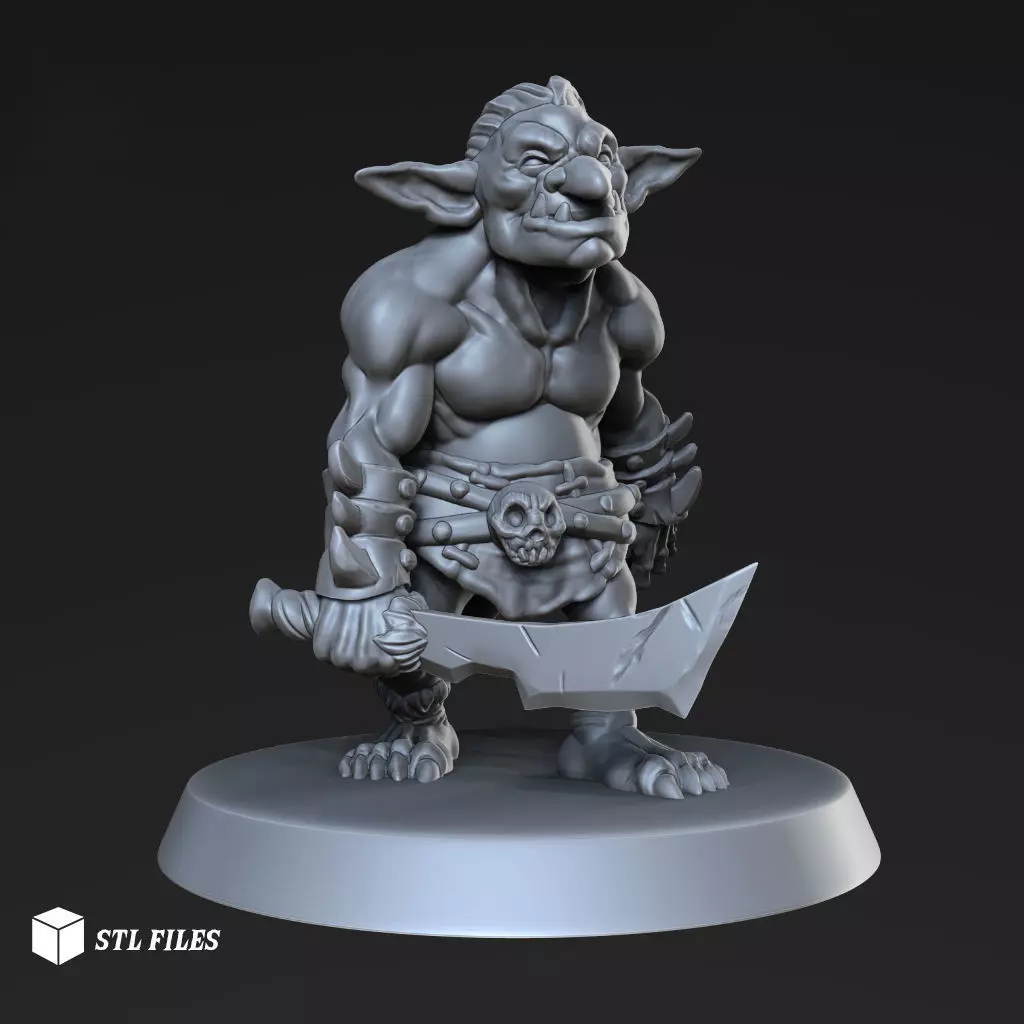 Goblin Miniature tabletop game printable model 3D print model