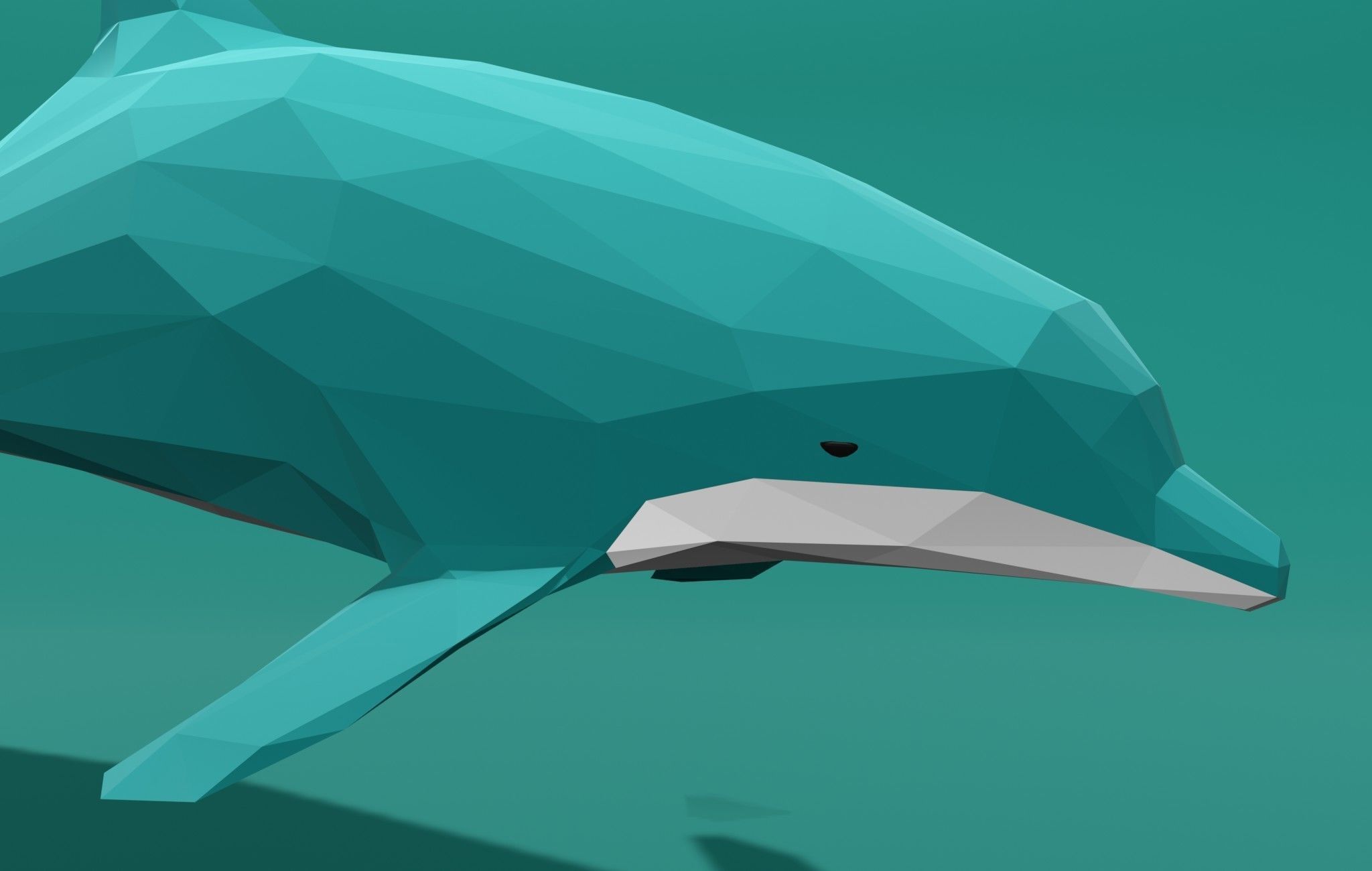 Dolphin Cartoon 3D print model_4