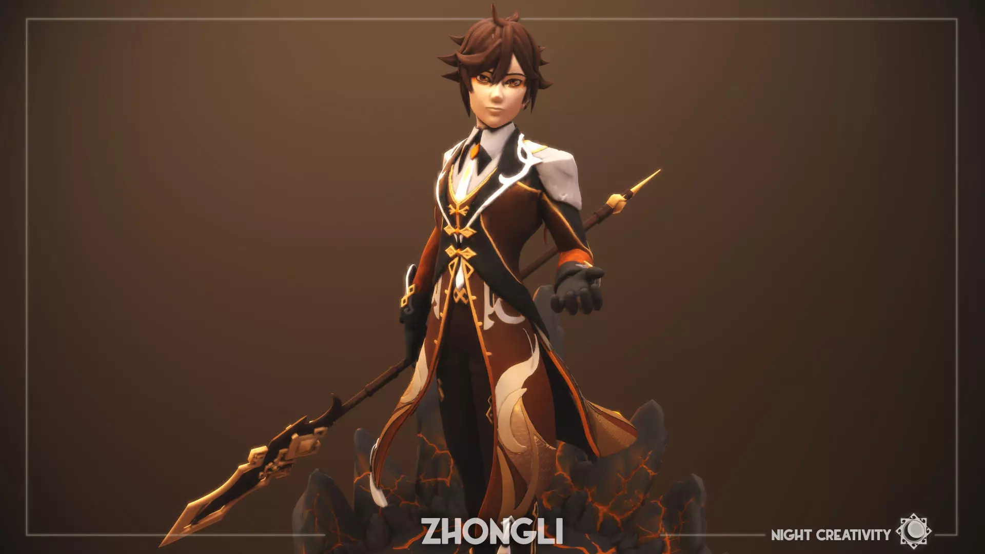 Zhongli - Genshin Impact 3D print model_0