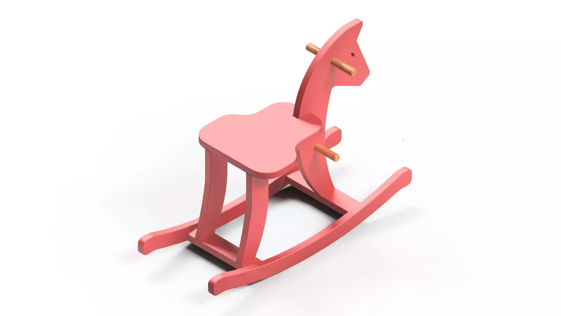 WOODEN SWING HORSE 3D model_0